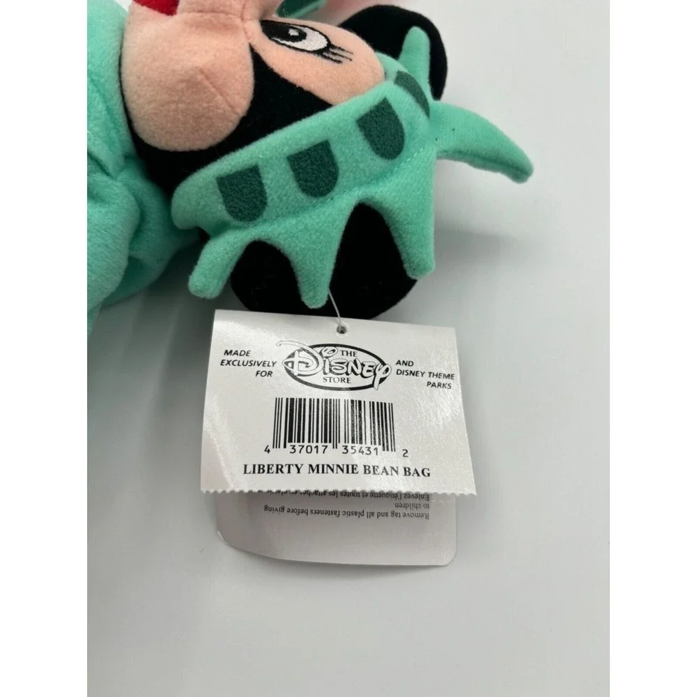 Disney Minnie Mouse Statue of Liberty Bean‎ Bag Plush Toy